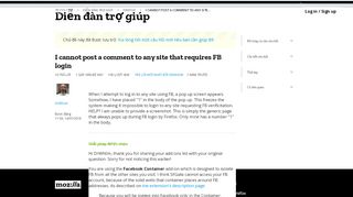 
                            12. I cannot post a comment to any site that requires FB login | Diễn đàn ...