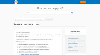 
                            4. I can't access my account – Help Center OLX