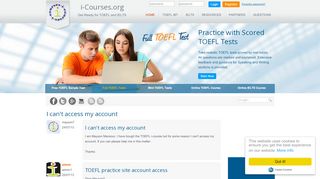 
                            3. I can't access my account (TOEFL Technical Questions) | i-Courses