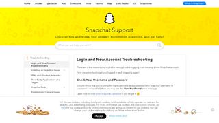 
                            2. I Can't Create An Account Or Access My Account - Snapchat Support