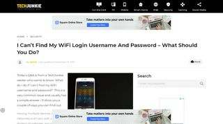 
                            3. I Can't Find my WiFi Login Username and Password – What Should ...