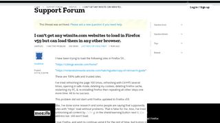 
                            13. I can't get any wixsite.com websites to load in Firefox v59 but can load ...