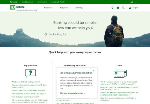 
                            7. I can't log in my account? (Credit card) - TD Helps | TD Bank