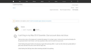 
                            2. I can't log in my Mac OS X Yosemite. User… - Apple Community