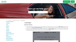 
                            2. I can't log in - Passenger - Grab