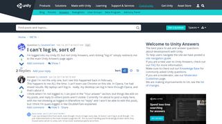 
                            9. I can't log in, sort of - Unity Answers