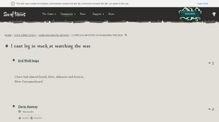 
                            12. I cant log in stuck at searching the seas | Sea of Thieves Forum