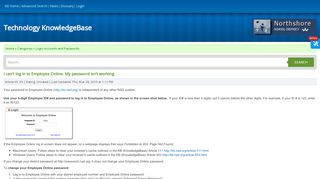 
                            10. I can't log in to Employee Online. My password isn't working.