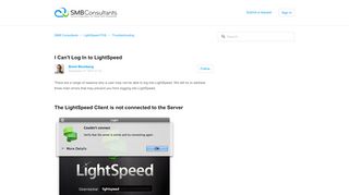 
                            8. I Can't Log In to LightSpeed – SMB Consultants