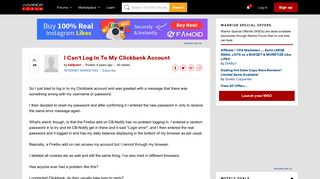 
                            10. I Can't Log In To My Clickbank Account | Warrior Forum - ...