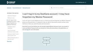 
                            11. I can't log in to my Dashlane account / I may have forgotten my Master ...
