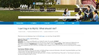 
                            2. I can't log in to MyVU. What should I do? - AskVU - Victoria ...
