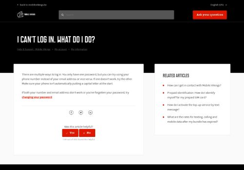 
                            4. I can't log in. What do I do? – Help & Support - Mobile Vikings