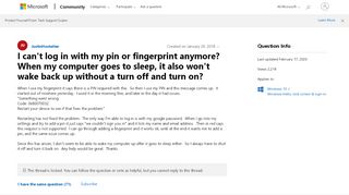 
                            2. I can't log in with my pin or fingerprint anymore? When my ...