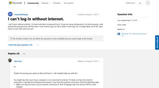 
                            3. I can't log in without internet. - Microsoft Community