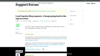 
                            3. I can't log into Ebay anymore - it keeps going back to the sign in screen