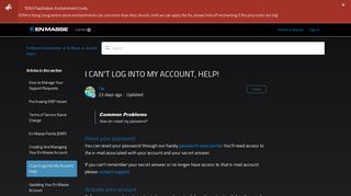 
                            2. I Can't Log Into My Account, Help! - Official En Masse ...