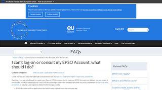 
                            10. I can't log-on or consult my EPSO Account, what should I do? | Careers ...