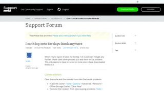 
                            6. I can't log onto barclays ibank anymore | All Products Support Forum ...