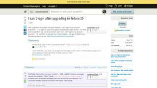 
                            9. I can't login after upgrading to fedora 25 - Ask Fedora: Community ...
