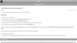 
                            7. I can't login, can I reset my password? – SSENSE