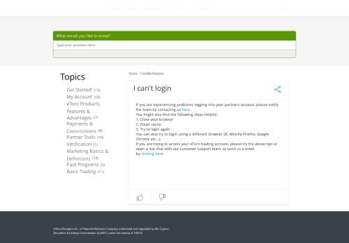 
                            1. I can't login - Etoro Partners