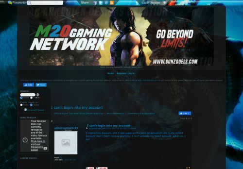
                            5. I can't login into my account - Gunz Online: The Last Duel Forums ...
