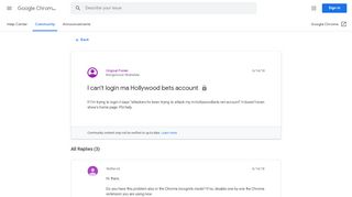 
                            11. I can't login ma Hollywood bets account - Google Product Forums