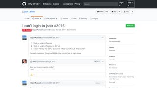 
                            1. I can't login to jsbin · Issue #3016 · jsbin/jsbin · GitHub