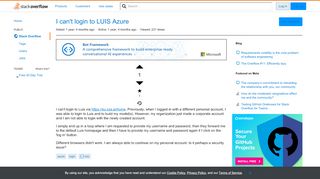 
                            6. I can't login to LUIS Azure - Stack Overflow