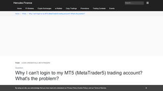 
                            7. I can't login to my MT5 trading account. What may be the problem ...