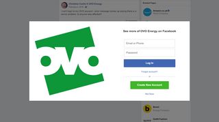 
                            9. I can't login to my OVO account - error... - Christine Conlin | Facebook