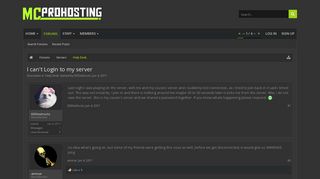 
                            11. I can't Login to my server | MCProHosting Forums