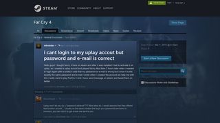 
                            2. i cant login to my uplay accout but password and e-mail is correct :: Far ...
