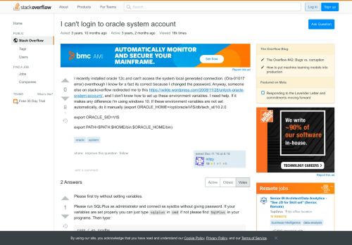 
                            3. I can't login to oracle system account - Stack Overflow