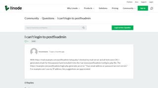 
                            13. I can't login to postfixadmin | Linode Questions