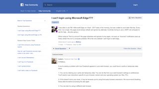 
                            4. I can't login using Microsoft Edge??? | Facebook Help Community ...