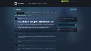 
                            2. I can't login using the steam launcher. :: Crossout General Discussions