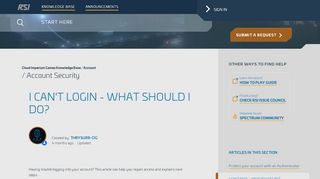 
                            3. I can't login - what should I do? – Cloud Imperium Games Knowledge ...