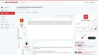 
                            13. I can't play Ran Online on my OS windows 10 | Tom's Hardware Forum