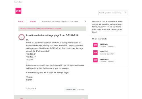 
                            4. I can't reach the settings page from DG201-R1A - Internet - DNA ...