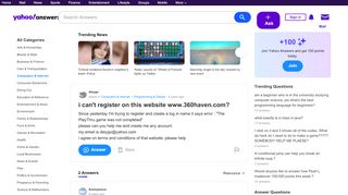 
                            4. i can't register on this website www.360haven.com? | Yahoo Answers