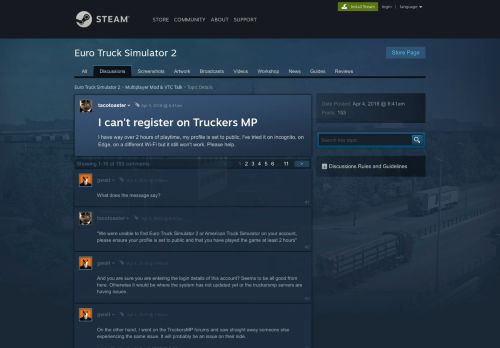 
                            9. I can't register on Truckers MP :: Euro Truck Simulator 2 Multiplayer Mod