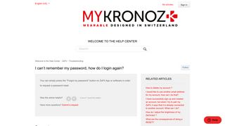 
                            3. I can't remember my password, how do I login again? – Welcome to ...