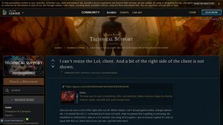 
                            6. I can't resize the LoL client. And a bit of the right side of the client is not ...