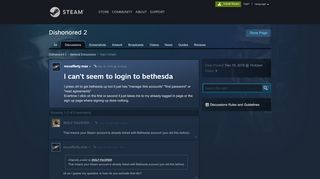 
                            11. I can't seem to login to bethesda :: Dishonored 2 General ...