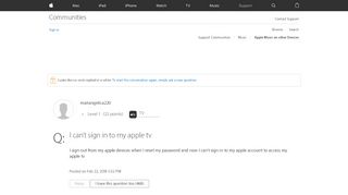 
                            2. I can't sign in to my apple tv - Apple Community