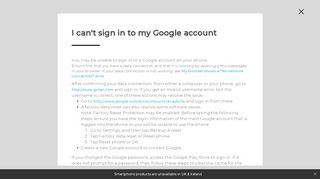 
                            7. I can't sign in to my Google account - HTC