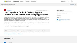 
                            3. I can't sign in to Outlook Desktop App and Outlook mail on iPhone ...