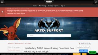 
                            10. I created my AQ3D account using Facebook, how to I add my email ...